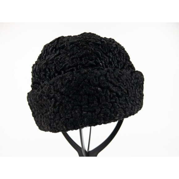 Adam Meldrum & Anderson Black Boiled Wool Hat with Ear Covers Size M Winter Cap main image 11